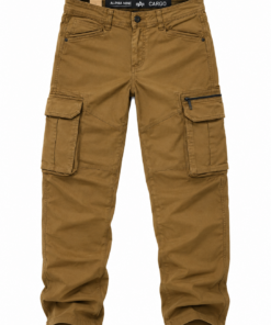 Men's Brown Multi-Pocket Cargo Pants